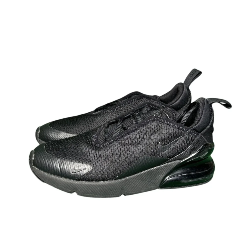 Nike‎ Air Max 270 Triple Black Kids Running Shoes AO2372-006 Size 3Y